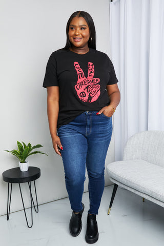 Peace & Love Graphic Tunic T-Shirt