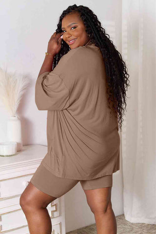 Soft Rayon Three-Quarter Sleeve Top and Shorts Set 5 Colors