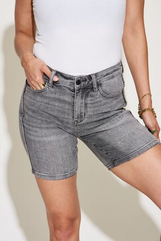 Judy Blue High Waist Washed Denim Shorts