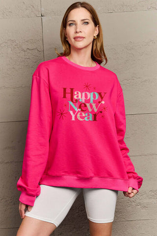 HAPPY NEW YEAR Round Neck Sweatshirt