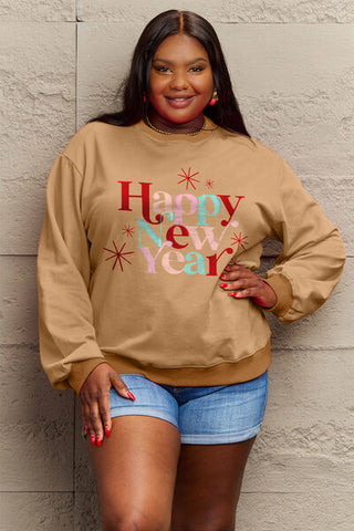 HAPPY NEW YEAR Round Neck Sweatshirt