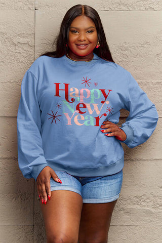 HAPPY NEW YEAR Round Neck Sweatshirt