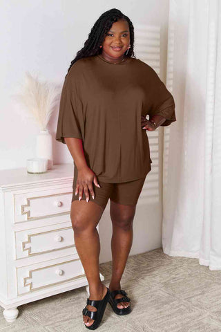 Soft Rayon Three-Quarter Sleeve Top and Shorts Set 5 Colors