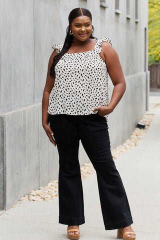 Tie Back Woven Top in Cream