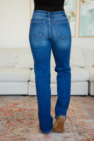 RISEN JEANS Addison Mid Rise Straight Jeans