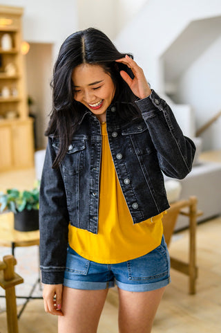 JUDY BLUE Charlie Cropped Denim Jacket