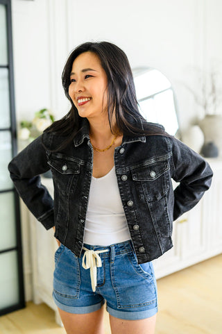 JUDY BLUE Charlie Cropped Denim Jacket