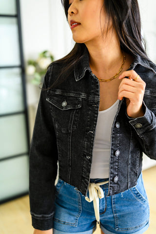 JUDY BLUE Charlie Cropped Denim Jacket