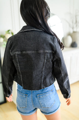 JUDY BLUE Charlie Cropped Denim Jacket