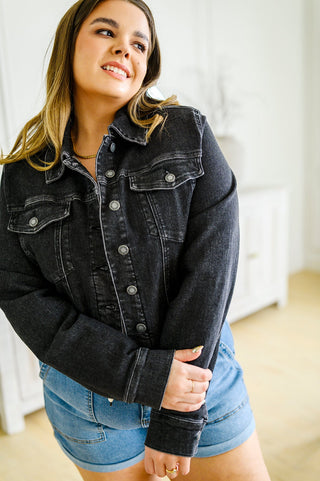 JUDY BLUE Charlie Cropped Denim Jacket