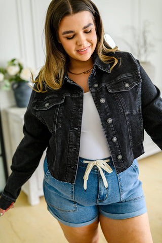 JUDY BLUE Charlie Cropped Denim Jacket