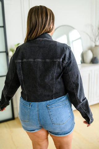 JUDY BLUE Charlie Cropped Denim Jacket