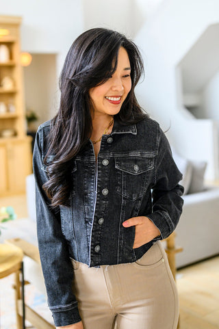 JUDY BLUE Charlie Cropped Denim Jacket