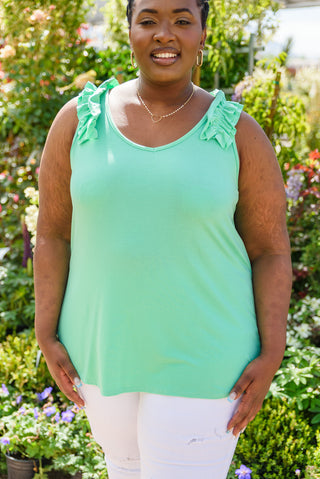 Cherry Girl Tank in Green