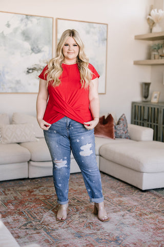 JUDY BLUE Juliet Star Crossed Boyfriend Jeans