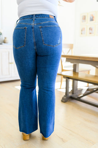 JUDY BLUE Francine High Rise Tummy Control Flared Jeans