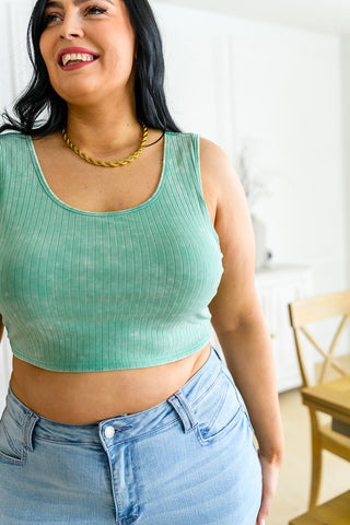 Get On My Level Cropped Cami in Mint