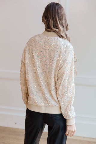 Glitter Bomb Sequin Bomber Jacket