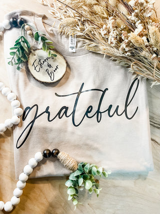 CUSTOM SET OF 2 Thankful & Grateful Sand T-shirts