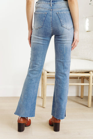 RISEN JEANS Jody Slim Flare Side Slit Jeans