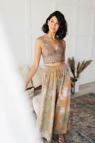 Live In Lace Bralette Crop Top in Mauve