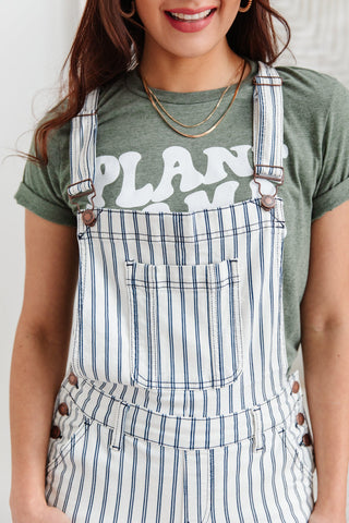 JUDY BLUE Railroad Stripe Overalls