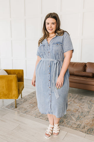 Wait For It Denim Shirtdress