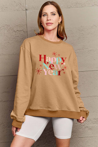 HAPPY NEW YEAR Round Neck Sweatshirt