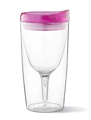 PREORDER: Portable Wine Cup with Acrylic Lid in Pink
