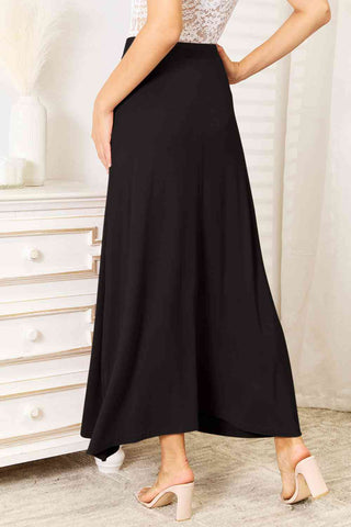 Soft Rayon Drawstring Waist Maxi Skirt Rayon 3 Colors