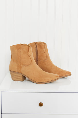 Austin Nights Embroidered Western Booties in Butterscotch